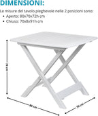 Tavolo in plastica pieghevole Tevere