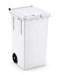 Bidone raccolta differenziata bianco 80lt sfondo bianco