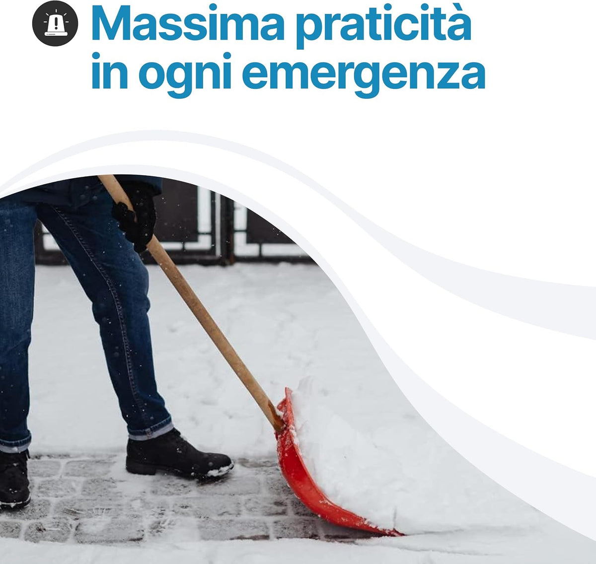 Pala da Neve 46 cm con Profilo in Alluminio