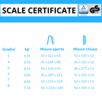 Scala in alluminio pieghevole 3 4 5 6 7 8 gradini