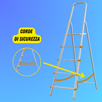 Scala in alluminio pieghevole 3 4 5 6 7 8 gradini