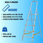 Scala in alluminio pieghevole 3 4 5 6 7 8 gradini