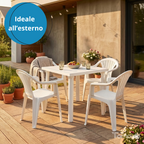 Tavolo da giardino in plastica quadrato Weekend
