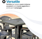 Tavolo da giardino in plastica quadrato Weekend