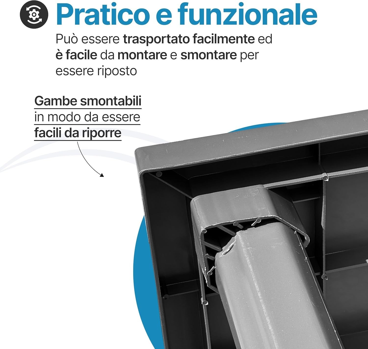 Tavolo da giardino in plastica quadrato Weekend