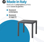 Tavolo da giardino in plastica Rattan 4 posti Dallas
