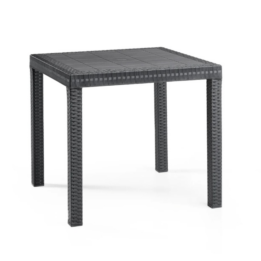 Tavolo da giardino in plastica Rattan 4 posti Dallas