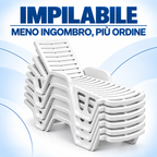 Lettino impilabile occupa poco spazio