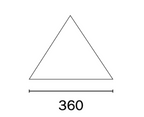 Vela ombreggiante triangolare 3,6mt x 3,6mt in poliestere 180gr ecrù – VE10 – Tomaino