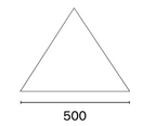 Vela ombreggiante triangolare 5x5x5mt in poliestere 180gr telo ombra – VE11 Tomaino
