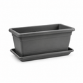 Vaso con sottovaso rettangolare anthea grigio