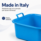 Bacinella quadrata in plastica resistente Made in Italy