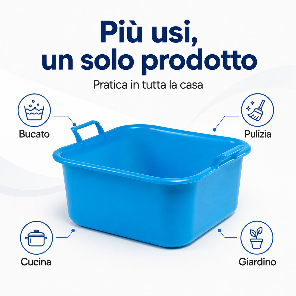 Bacinella versatile per bucato pulizia cucina e giardino