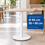 Basamento BA105 in Acciaio con Piastra Tonda Ø40 cm - 2 colori