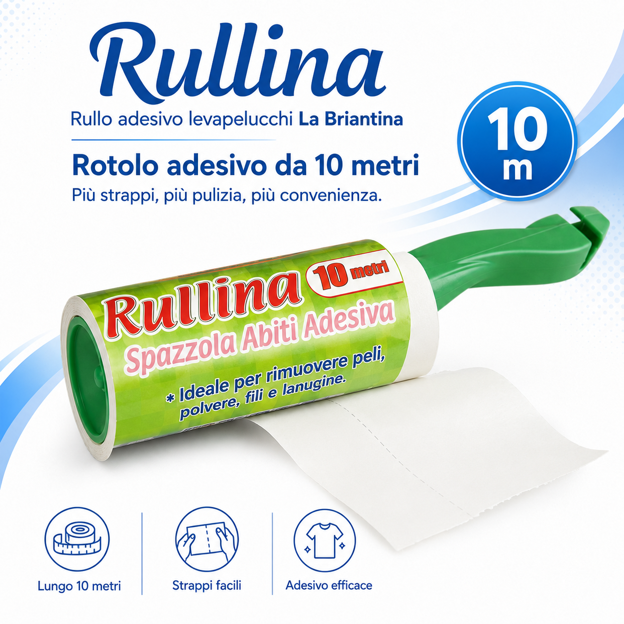 Rullo Adesivo Levapelucchi Rullina 10 m La Briantina