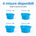 Bacinella Rotonda in Plastica Rigida per Bucato 11–30 L | Varie misure