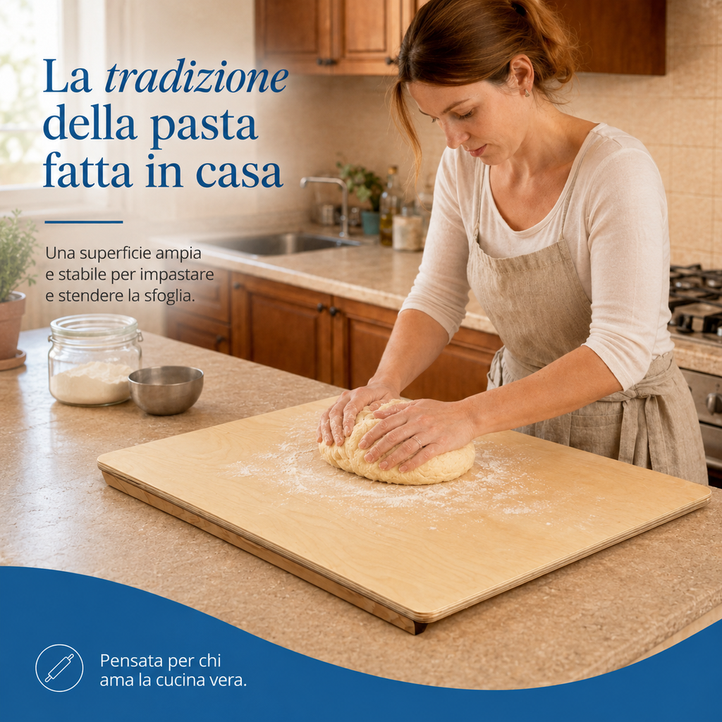 Spianatoia in Legno di Betulla FSC per Pasta Fresca – Made in Italy