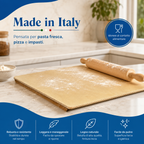 Spianatoia in Legno di Betulla FSC per Pasta Fresca – Made in Italy
