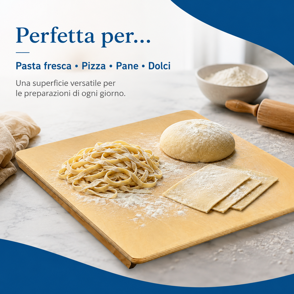Spianatoia in Legno di Betulla FSC per Pasta Fresca – Made in Italy