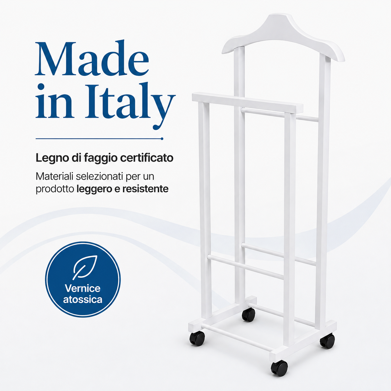 Indossatore Ambrogio con quattro ruote piroettanti