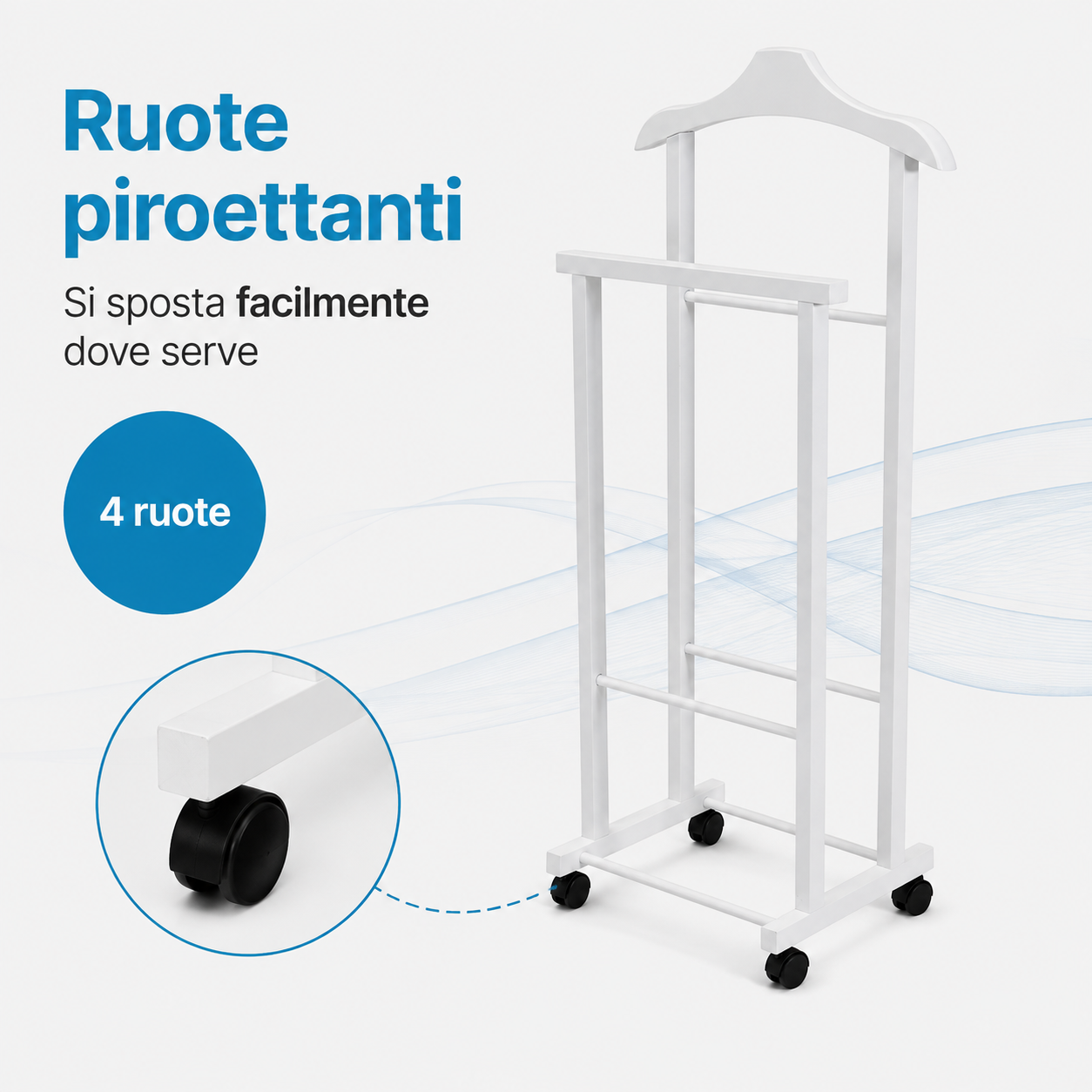 Servomuto Ambrogio porta giacca pantaloni e scarpe
