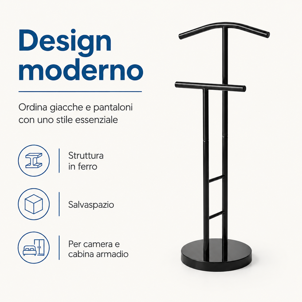 Indossatore Ambrogio Iron in Ferro – Servomuto Porta Abiti