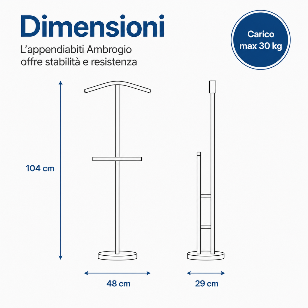 Indossatore Ambrogio Iron in Ferro – Servomuto Porta Abiti
