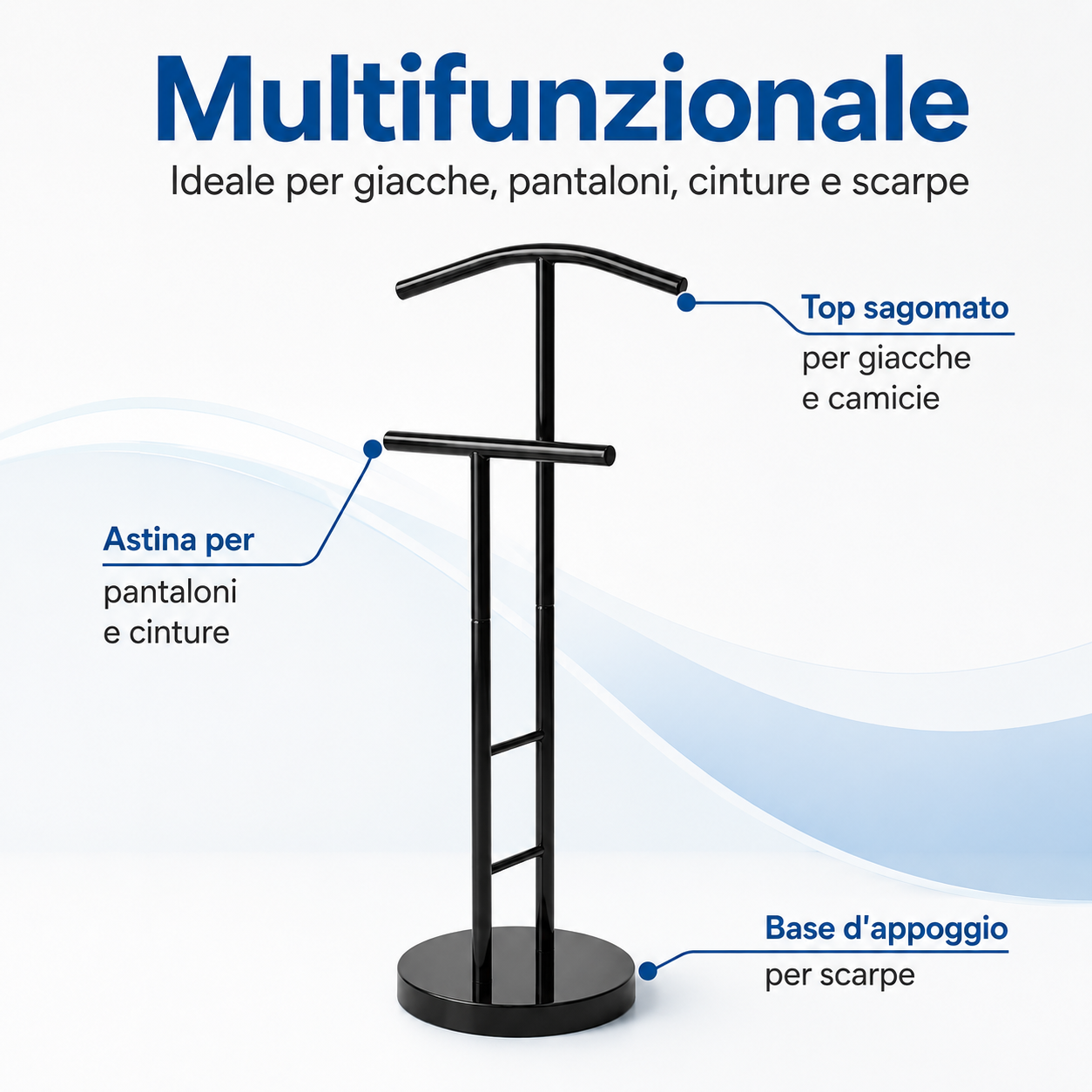 Indossatore Ambrogio Iron in Ferro – Servomuto Porta Abiti