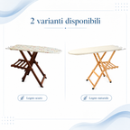 Beechwood ironing board with folding clothes rack, Diva, TOMAINO