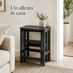 Giulietta 3-Step Folding Wooden Ladder