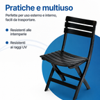 Sedia pieghevole Pinta da esterno resistente alle intemperie e ai raggi UV
