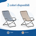 Sdraio basculante Swing disponibile nei colori grigio e tortora