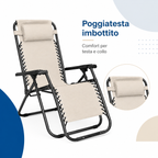 Poggiatesta imbottito della sdraio zero gravity reclinabile