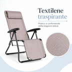 Dettaglio textilene traspirante sdraio Iris