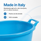 Bacinella per Bucato Ovale in Plastica con Manici – Varie Misure