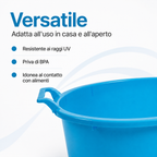 Bacinella per Bucato Ovale in Plastica con Manici – Varie Misure