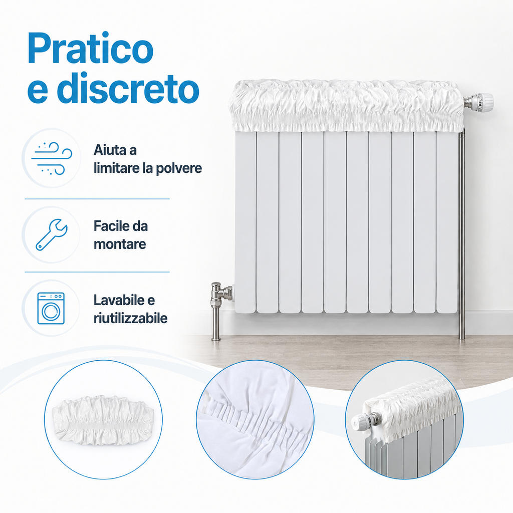 Copricalorifero lavabile e facile da montare su termosifone