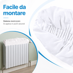 Dettaglio fascia elastica del copricalorifero per termosifone