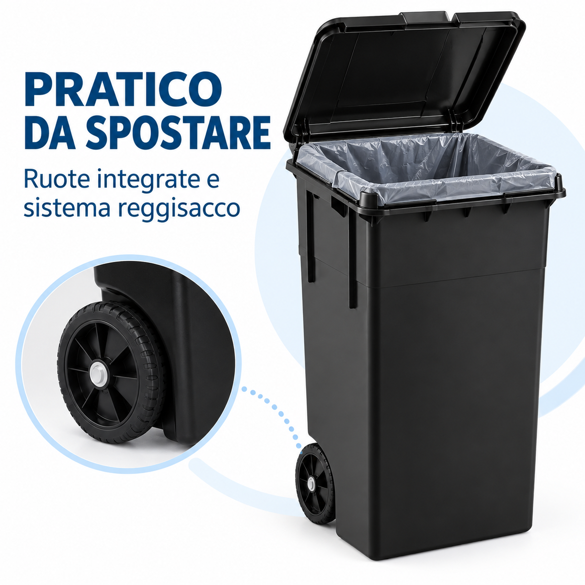 Bidone per esterno con porta sacco 