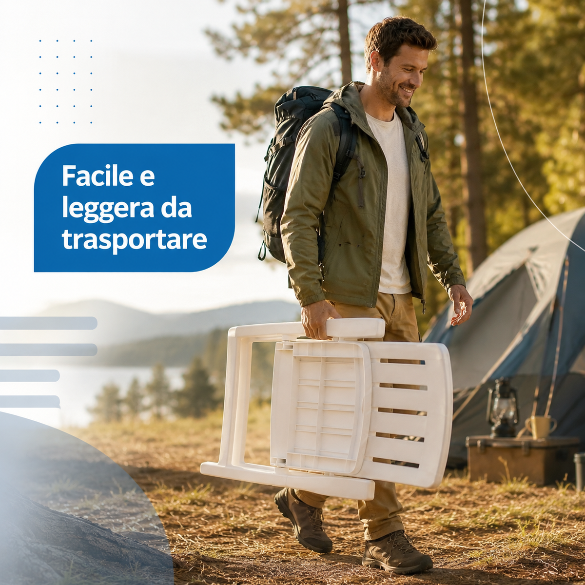 Sdraio Carmen pieghevole e facile da trasportare 