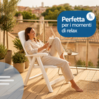 Sdraio Carmen Made in Italy ambientata terrazzo esterno