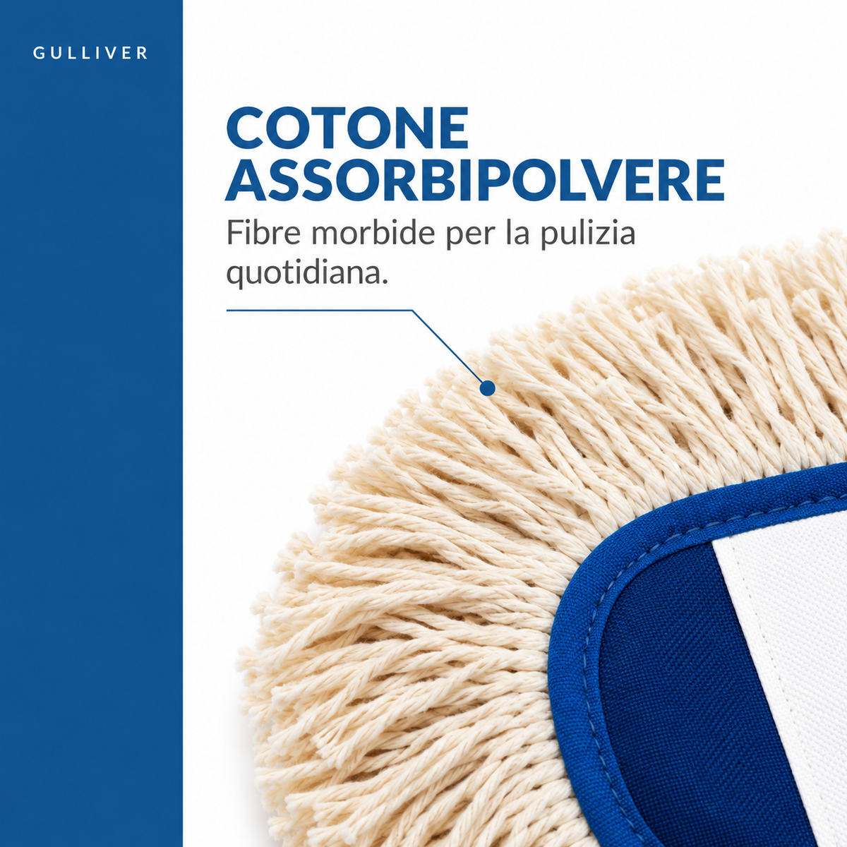 Scopa in Cotone Assorbi Polvere Gulliver La Briantina – 40 o 60 cm