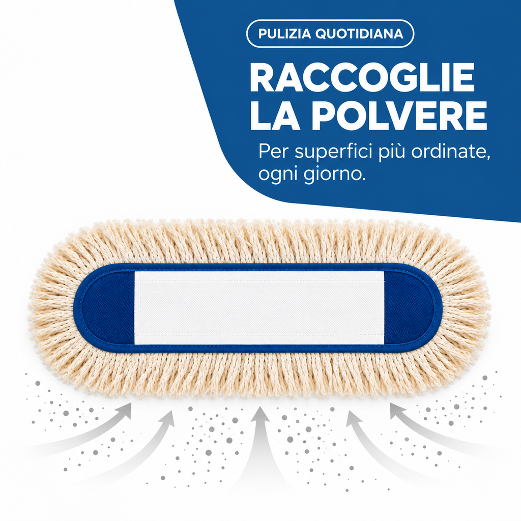 Scopa in Cotone Assorbi Polvere Gulliver La Briantina – 40 o 60 cm