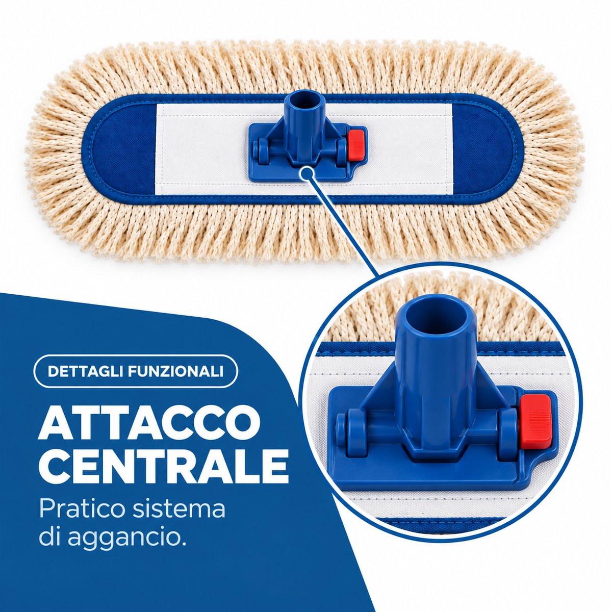 Scopa in Cotone Assorbi Polvere Gulliver La Briantina – 40 o 60 cm