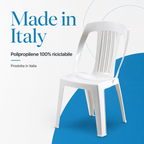 Sedia Raiatea made in Italy in polipropilene riciclabile