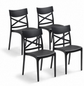 Set di 4 sedie Croix nere per interno ed esterno