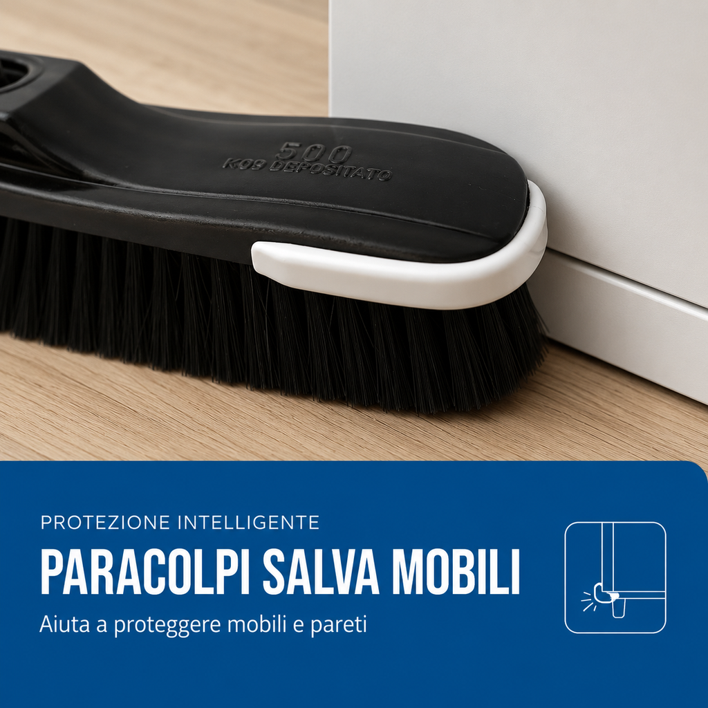 Paracolpi laterale bianco della scopa per proteggere mobili e pareti