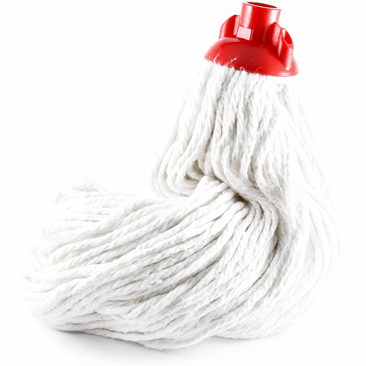 Ricambio moccio in cotone 100% con attacco a vite rosso
