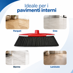 Dimensioni scopa Clio 30 × 5 × 13 cm con setole alte 7,5 cm