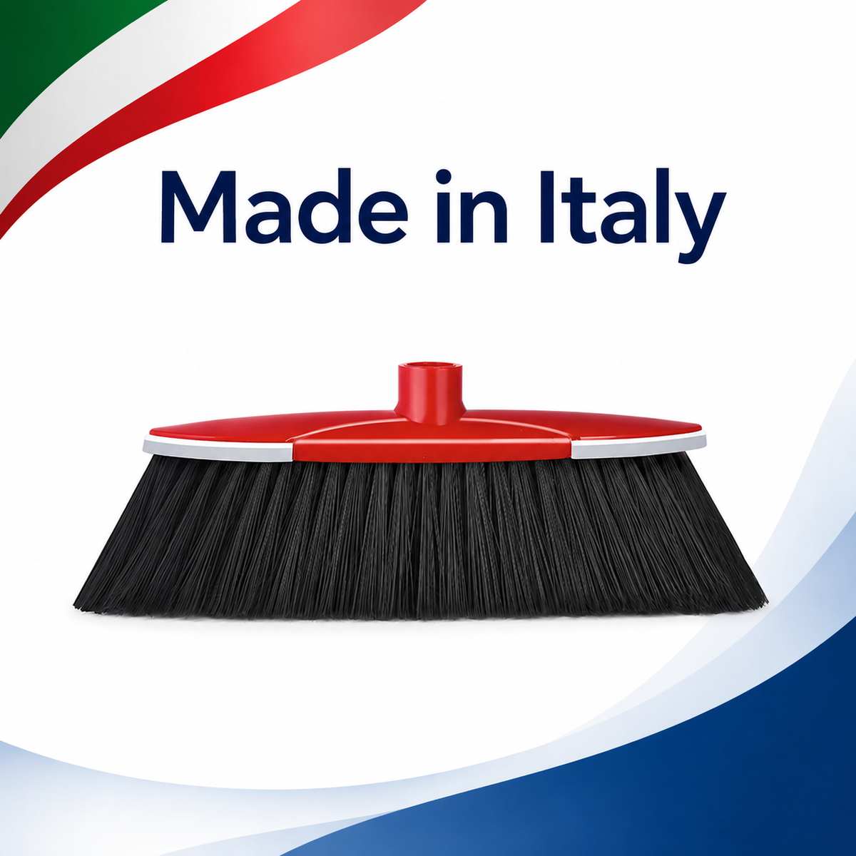 Scopa da Interno Clio con Setole Morbide e Bordo Paracolpi – Made in Italy
